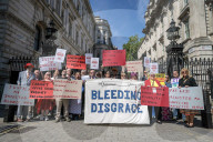 Infected Blood Letter Downing Street in London, UK.