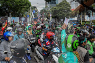 Ride-Hailing Drivers Protest In Jakarta