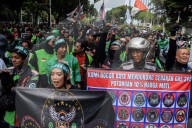 Ride-Hailing Drivers Protest In Jakarta