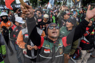Ride-Hailing Drivers Protest In Jakarta