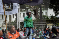 Ride-Hailing Drivers Protest In Jakarta
