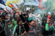 Ride-Hailing Drivers Protest In Jakarta