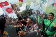 Ride-Hailing Drivers Protest In Jakarta