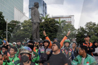 Ride-Hailing Drivers Protest In Jakarta