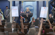DC: WH Press Sec. Leavitt hold a Sons and Daughters Work Day press briefing