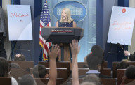 DC: WH Press Sec. Leavitt hold a Sons and Daughters Work Day press briefing