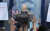 DC: WH Press Sec. Leavitt hold a Sons and Daughters Work Day press briefing