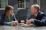 Rachel Reeves UK Chancellor of the Exchequer meets with the General Secretary of the GMB Union 