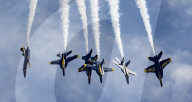 Navy Blue Angels Commissioning Week Practice Session