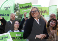 Magdalena Biejat's Election Rally In Krakow