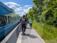 Bavarian Train Station Harburg In Swabia