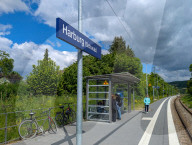 Bavarian Train Station Harburg In Swabia