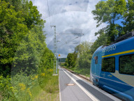 Bavarian Train Station Harburg In Swabia