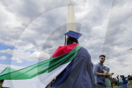 Anti-War Protests At George Washington University's Commencement