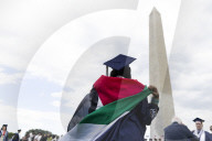 Anti-War Protests At George Washington University's Commencement