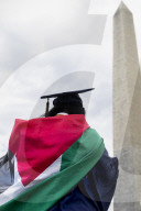 Anti-War Protests At George Washington University's Commencement