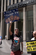 Demonstrators Protest Outside Of Fox News Headquarters