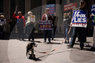 Demonstrators Protest Outside Of Fox News Headquarters