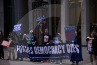 Demonstrators Protest Outside Of Fox News Headquarters