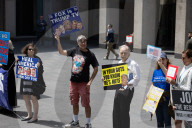 Demonstrators Protest Outside Of Fox News Headquarters