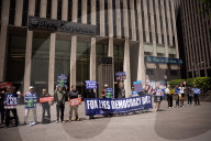 Demonstrators Protest Outside Of Fox News Headquarters