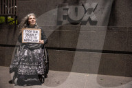 Demonstrators Protest Outside Of Fox News Headquarters