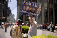 Demonstrators Protest Outside Of Fox News Headquarters