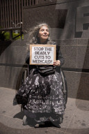 Demonstrators Protest Outside Of Fox News Headquarters