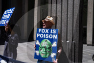 Demonstrators Protest Outside Of Fox News Headquarters