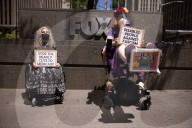 Demonstrators Protest Outside Of Fox News Headquarters