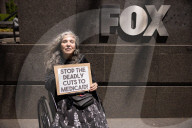 Demonstrators Protest Outside Of Fox News Headquarters
