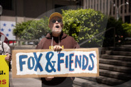 Demonstrators Protest Outside Of Fox News Headquarters