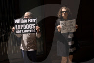 Demonstrators Protest Law Firms That Cut Deals With Trump