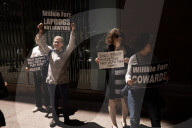 Demonstrators Protest Law Firms That Cut Deals With Trump