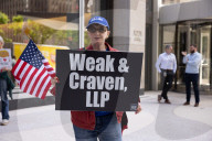 Demonstrators Protest Law Firms That Cut Deals With Trump