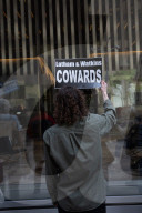 Demonstrators Protest Law Firms That Cut Deals With Trump