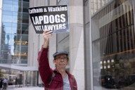 Demonstrators Protest Law Firms That Cut Deals With Trump