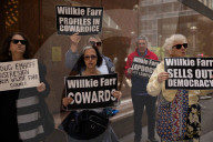 Demonstrators Protest Law Firms That Cut Deals With Trump