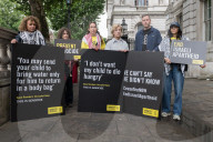 Artists Protest Outside Downing Street Calling For Action Over Crisis In Gaza
