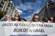 Protests In Madrid Against Arms Sales To Israel