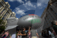 Protests In Madrid Against Arms Sales To Israel