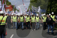 Steel Workers Rally In Warsaw.