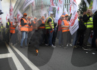 Steel Workers Rally In Warsaw.
