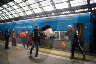 Solidarity Train With Donations For The Flood Victims Of San Cayetano, Campana, Buenos Aires Province