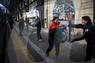 Solidarity Train With Donations For The Flood Victims Of San Cayetano, Campana, Buenos Aires Province