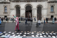 Palestinian Protest at the Treasury