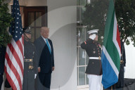President Donald Trump Greets South African President Cyril Ramaphosa On May 21, 2025. 
