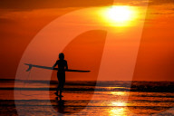 Sunrise On Folly Beach In South Carolina