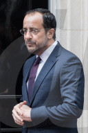 President Of Cyprus Nikos Christodoulides Visits Downing Street In London