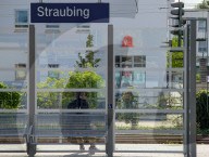 Train Station Of The Bavarian City Of Straubing